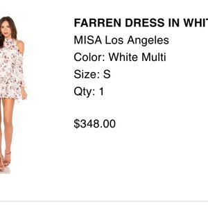 Misa Los Angeles White Floral Dress